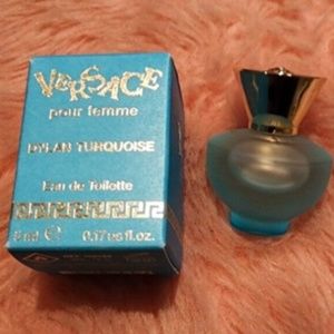 Versace Dylan Turquoise Eau de Toilette Bottle .17oz / 5ml Perfume Mini Splash